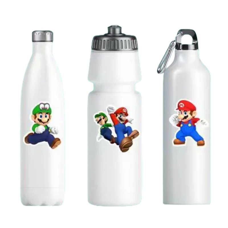 Super Mario Bros Adesivo Impermeável Para Crianças, Jogo De Animação Dos Desenhos Animados, Personalidade Criativa Graffiti, Presente De Férias