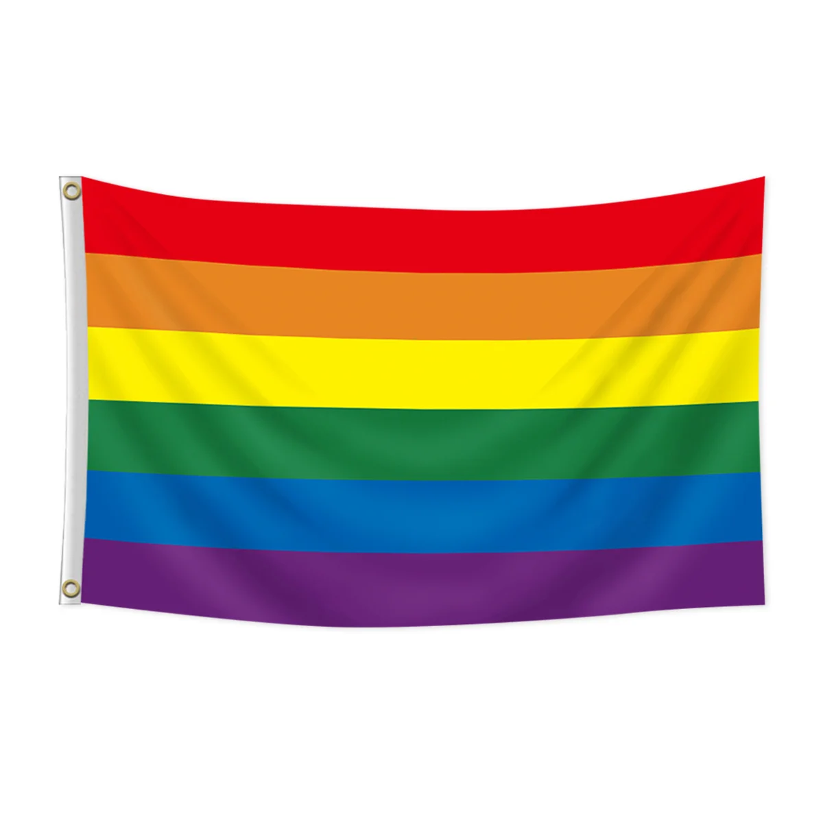 1pc Rainbow Flag, 60x90cm/ 90x150cm, 2 Grommets, Single-Sided Printing, for Home, Garden, Room, Party, Activities, Decorations