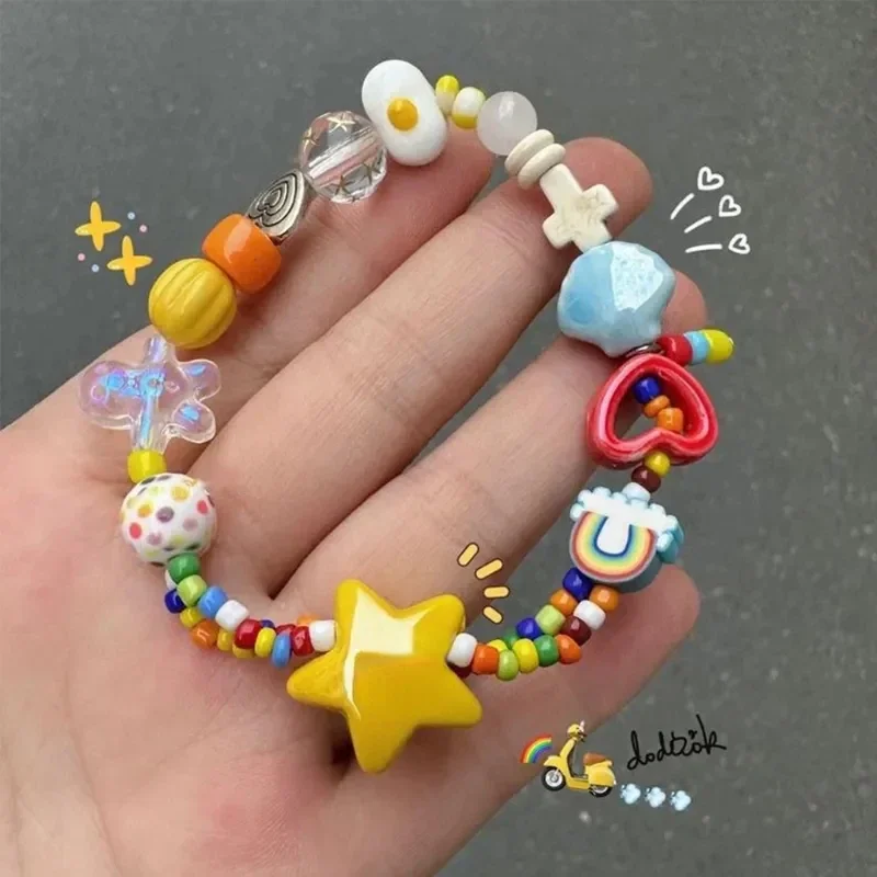 

Colorful Beaded Bracelet Simple Stretch Bracelets Summer Jewelry Stackable Bangle Friendship Wristbands