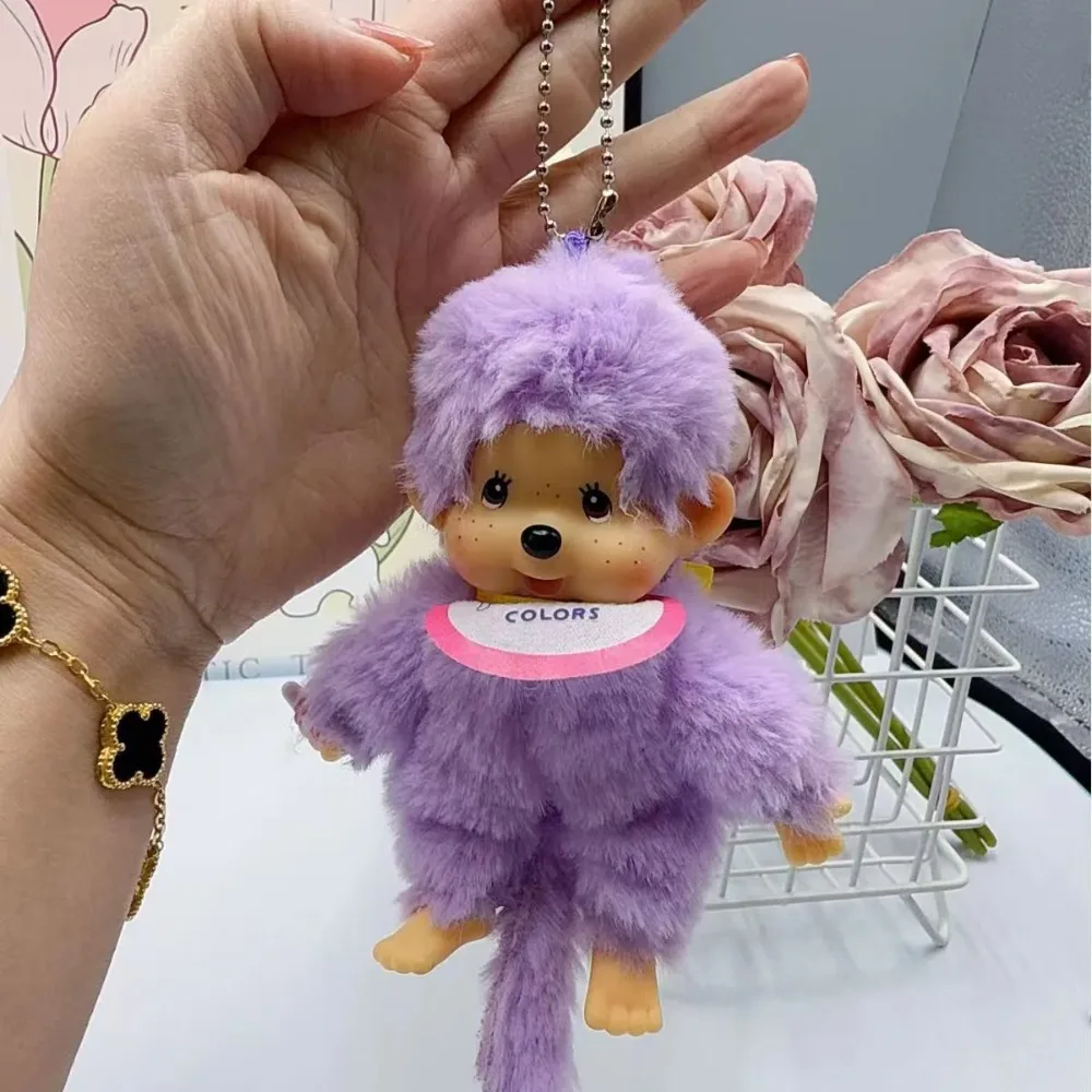 Cute15cm Monchichi زوجين الوقوف لطيف المألوف آلات دمية متعددة على ظهره المعلقات سطح المكتب الحلي هدية رائعة