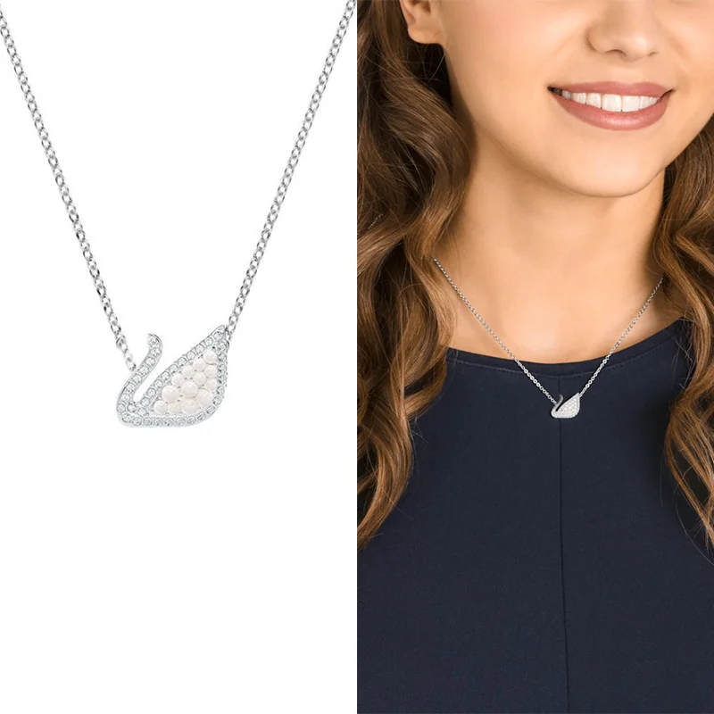 

Классическое жемчужное колье с лебедем