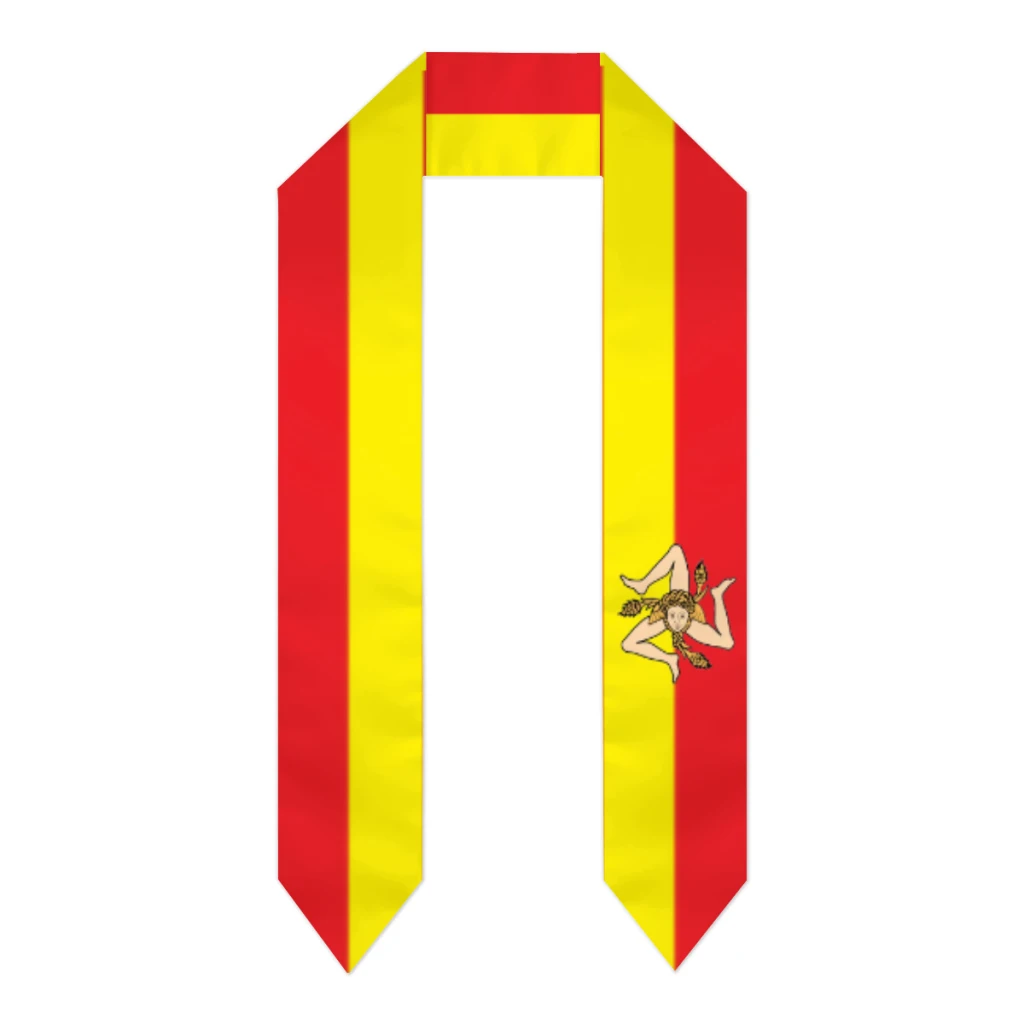 Выпускной пояс, шарф с флагом Острова Sicily, шаль, палантин, сапфировый синий со звездной полосой, аксессуар для платья бакалавра, лента 180*14 см Выпускной пояс, шарф с флагом Острова Sicily, шаль, палантин, сапфировый синий со звездной полосой, аксессуар для платья бакалавра, лента 180*14 см