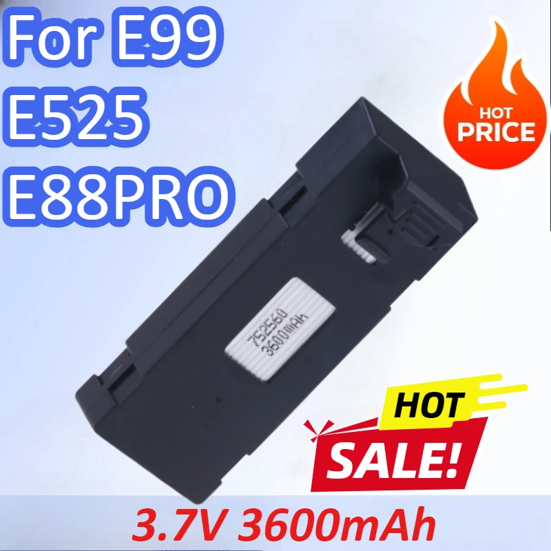 

New 3.7V 3600mAh LiPo Drone Battery For E88PRO E99 E525 Mini Drone Battery High Quality Rechargeable Battery