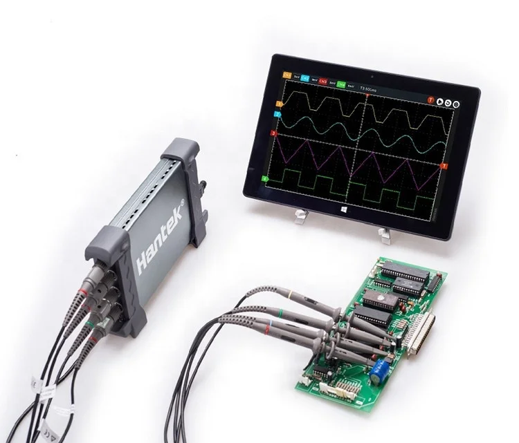 Hantek6104BD Oscilloscope 4 Channels 6104BD Arbitrary Waveform Generator 100MHz Bandwidth Powered By USB2.0 Interface