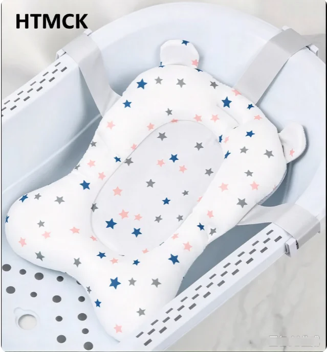 Baby Bathtub PadBath Support Seat Mat Shower Cushion Newborn Foldable Baby Bath Seat Floating Security Water Pad