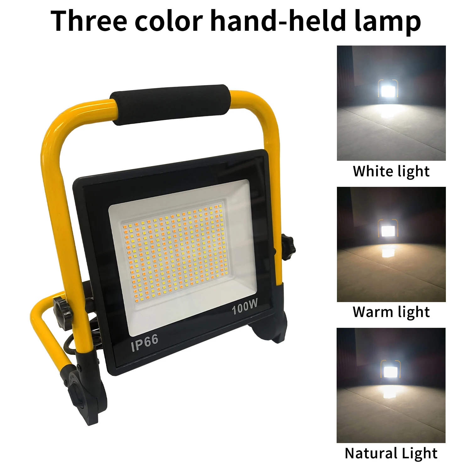 

Светодиодный рабочий фонарь 10000 лм, портативный прожектор, наружный рабочий фонарь со шнуром 10 футов, 3 режима яркости, регулируемый рабочий фонарь