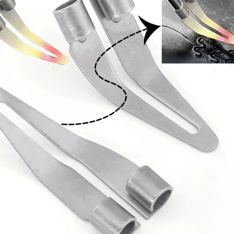 تصميم أدوات لحام مختلفة مكواة لحام للرأس الناعم البلاستيكي، مكواة إصلاح لحام قابلة للتعديل، كوع رأس ناعم #4