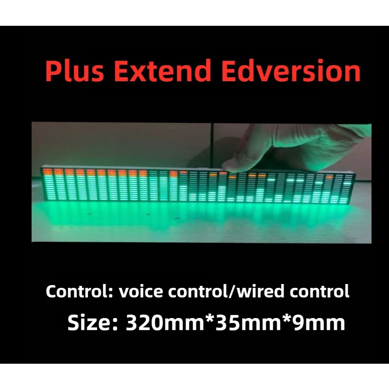 DIY LED Music Spectrum Light Car Electronics Volume Indicator Voice Rhythm VU Atmosphere Light