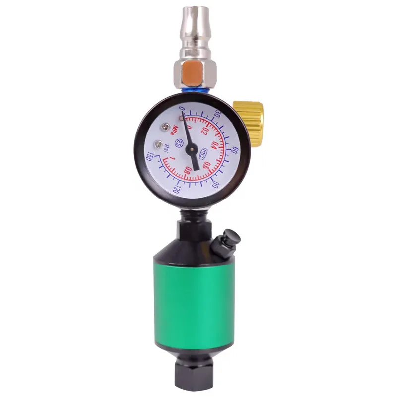 Air Regulator with Air Filter Spray Gun Air Regulator Gauge Air Spray In-Line Water Trap Filter Tools JP/EU/US Adapter Pneumatic