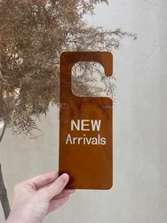 Acrylic Promotion Sign Clothing Shop New Arrival Sign Acrylic Hangtag Bussiness Sign Acrylic Advertising Sign for Clothing Store