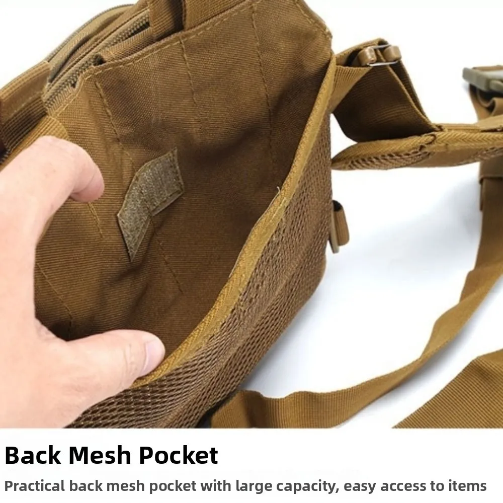 

Large Capacity Outdoor Waist Bag High Density Oxford Multifunctional Climbing Chest Bag Mesh Pocket Soft Shoulder Pad