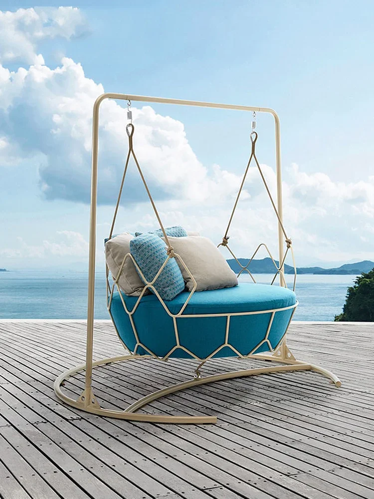 

Outdoor Swing Basket Balcony Indoor Home Stainless Steel Terrace Courtyard Glider Outdoor