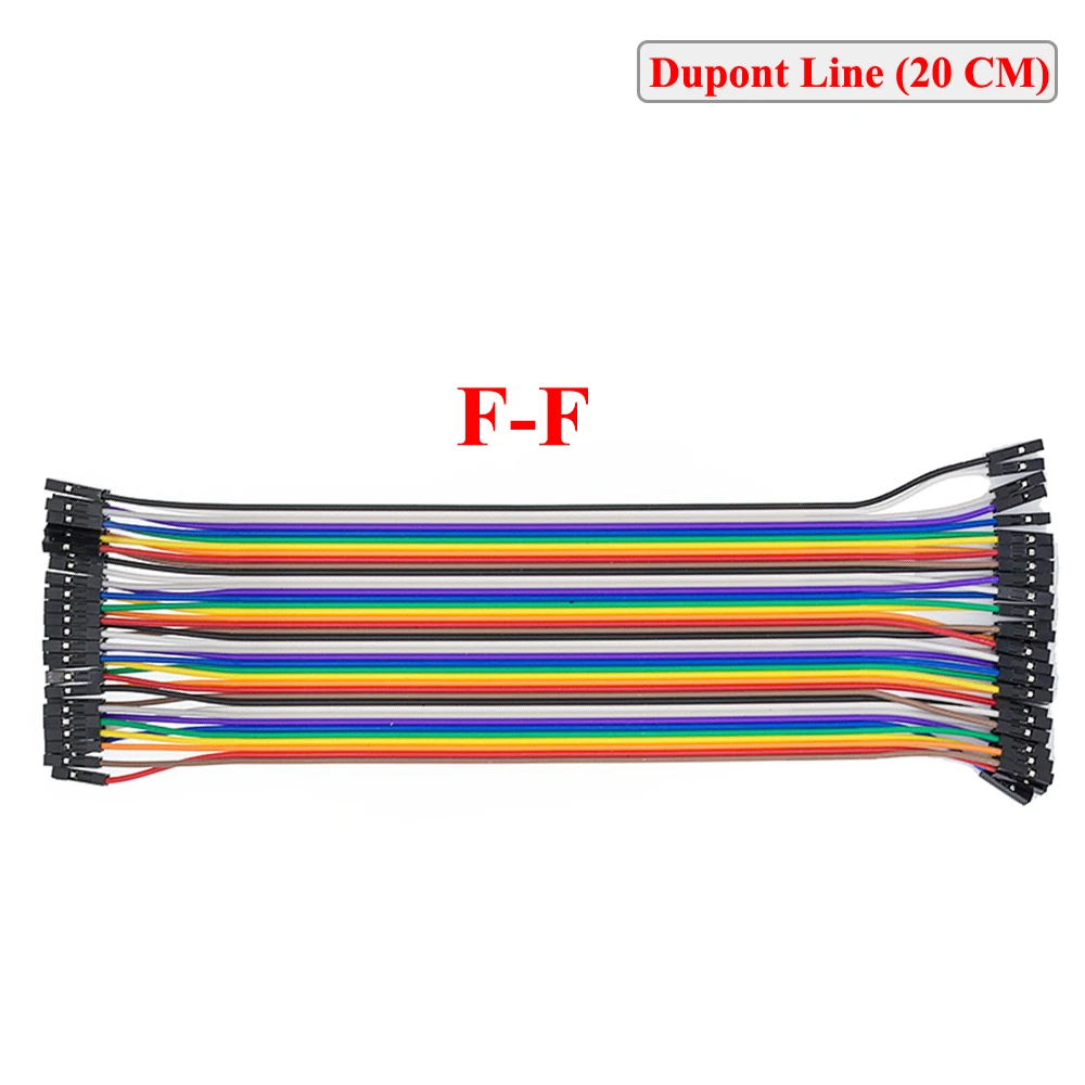 

40pcs in Row Dupont Cable 20cm 2.54mm 1pin 1p-1p female to female jumper wire