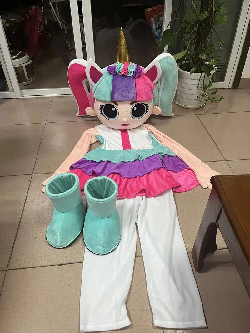 Costume de mascotte de princesse pour filles, cosplay d'anime, robe de paupières de convocation publicitaire, costume de fête, accessoires de performance de carnaval