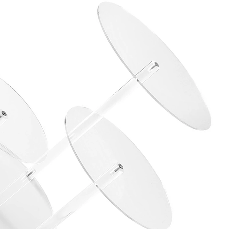 Présentoir Riser de Produits Ronds en Acrylique, Mini Présentoir T1 à Gâteaux de Chi à 3 Niveaux