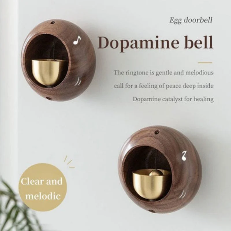 Japanese Style Dopamine Door Bell Egg Suction Door Entrance Chime Double Sided Adhesive Home Hanging Wind Chime