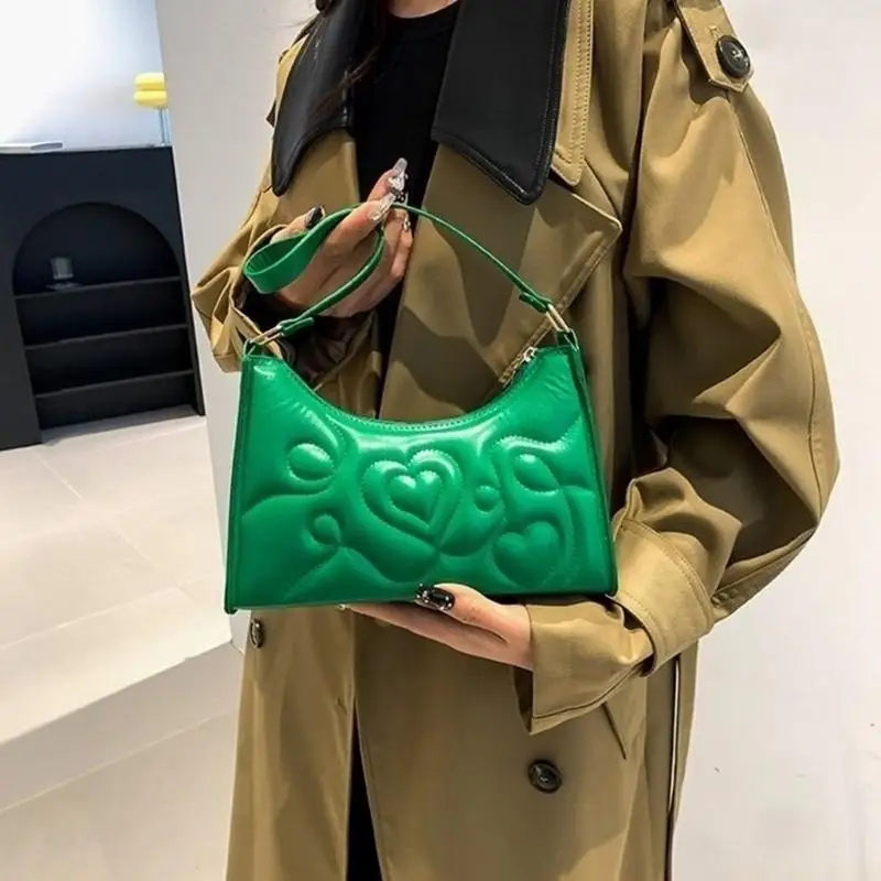 X90D Square Bag for Women and Girls Durable PU Material Underarm Bags Shoulder Handbag