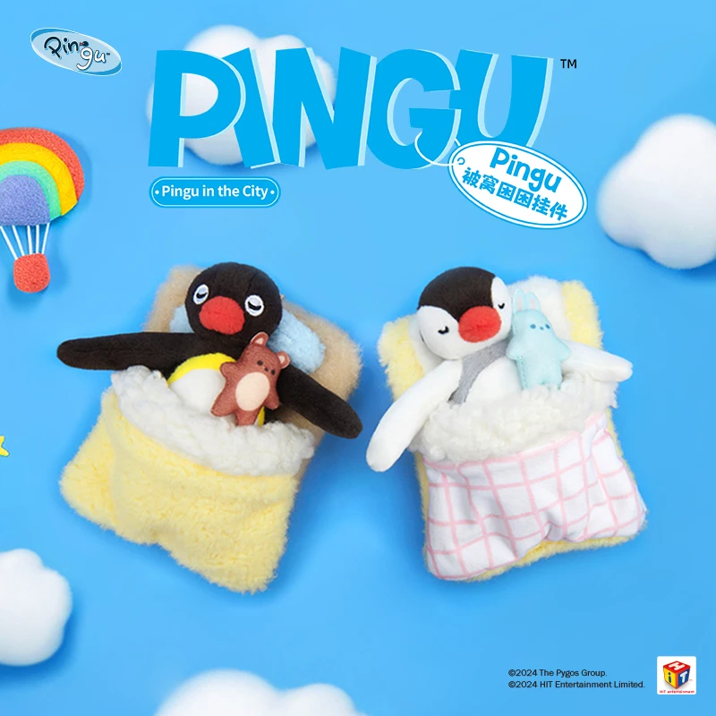 

Genuine Pingu Pinga In The City Series Trapped In Bed Penguin Plush Doll Toys Cartoon Keychain Pendant Ornament Peripheral Gift