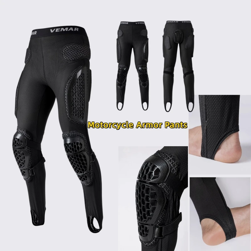 AliExpress VEMAR Summer Protective Motorcycle Pants Men - Armored Trousers Pants with Hip Knee Guards for Motocross, Sports Bike Riding Gear