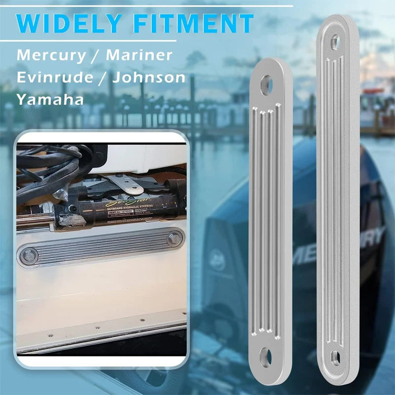 

TSP-1 TSP-2DP Transom Support Plate Kit for Top Support and Lower Support Bolt Holes Size 15” x 2” / 12” x 2” Thickness 3/8” Rep