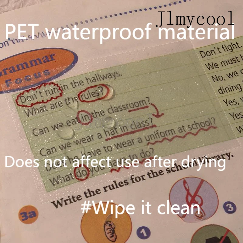 Note post-it opache trasparenti del vento di alto valore Note adesive del vento non stampate Libro di note adesive con forte appiccicosità