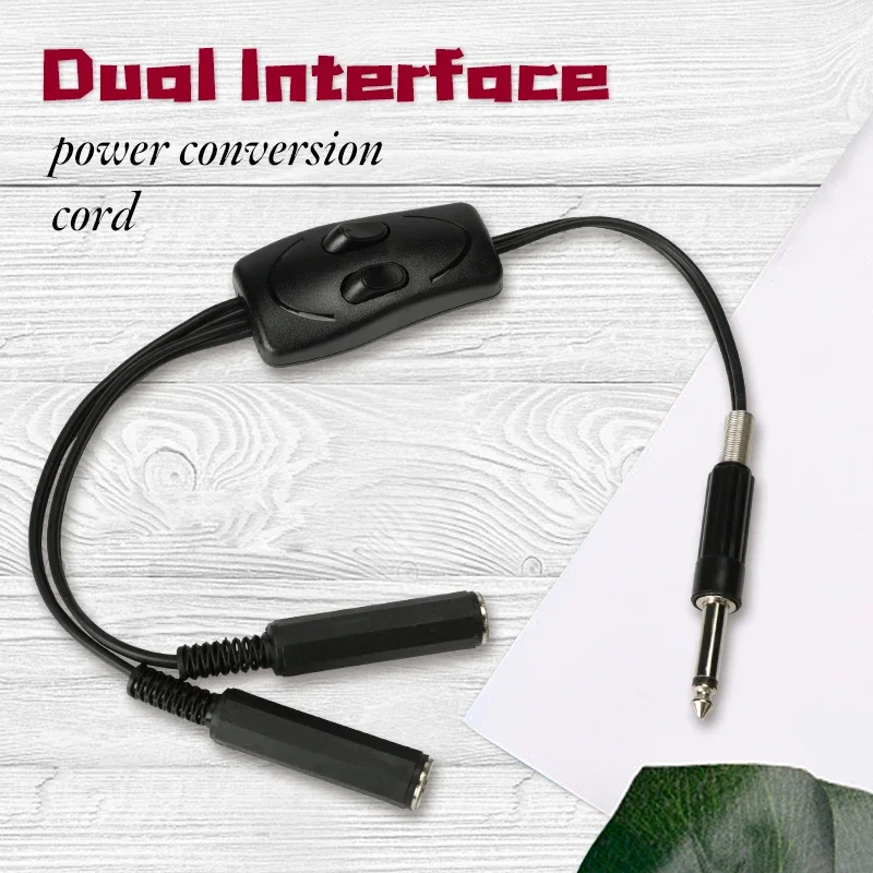 

Кабель-переходник 1-в-2 для тату-машинок: двойное подключение, кабель питания с зажимами, незаменимый аксессуар