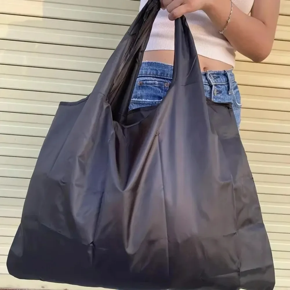 ความจุขนาดใหญ่กระเป๋าเก็บของในบ้านกระเป๋าช้อปปิ้งพับอเนกประสงค์กระเป๋าสะพายกันน้ำกระเป๋าโท้ตนำมาใช้ใหม่