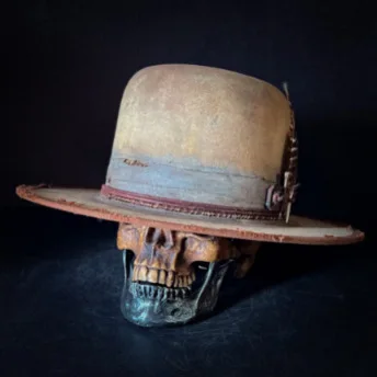 

Retro Style Ribbon-Decorated Wool Hat, Pure Wool Felt Hat, Fashionable Distressed Wool Felt Hat