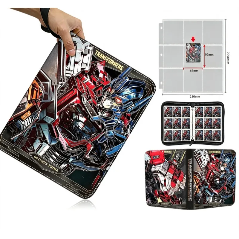 Album de cartes Transformers Optimus Prime, classeur pour cartes de jeu, porte-cartes de visite, cadeau tendance, accessoire d'anime