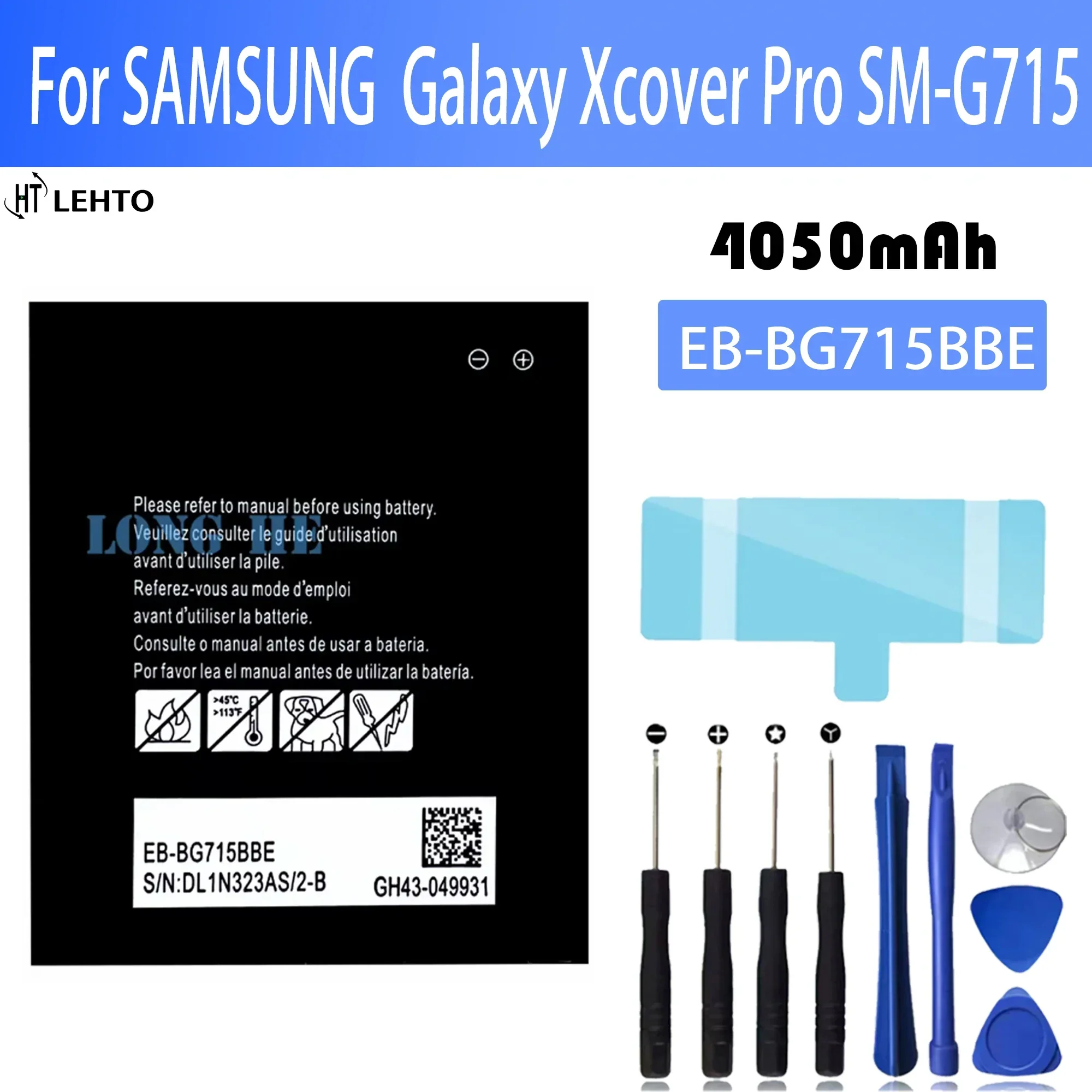 High capacity Battery EB-BG715BBE For SAMSUNG Galaxy Xcover Pro/6Pro Battery Battery + Free Tools