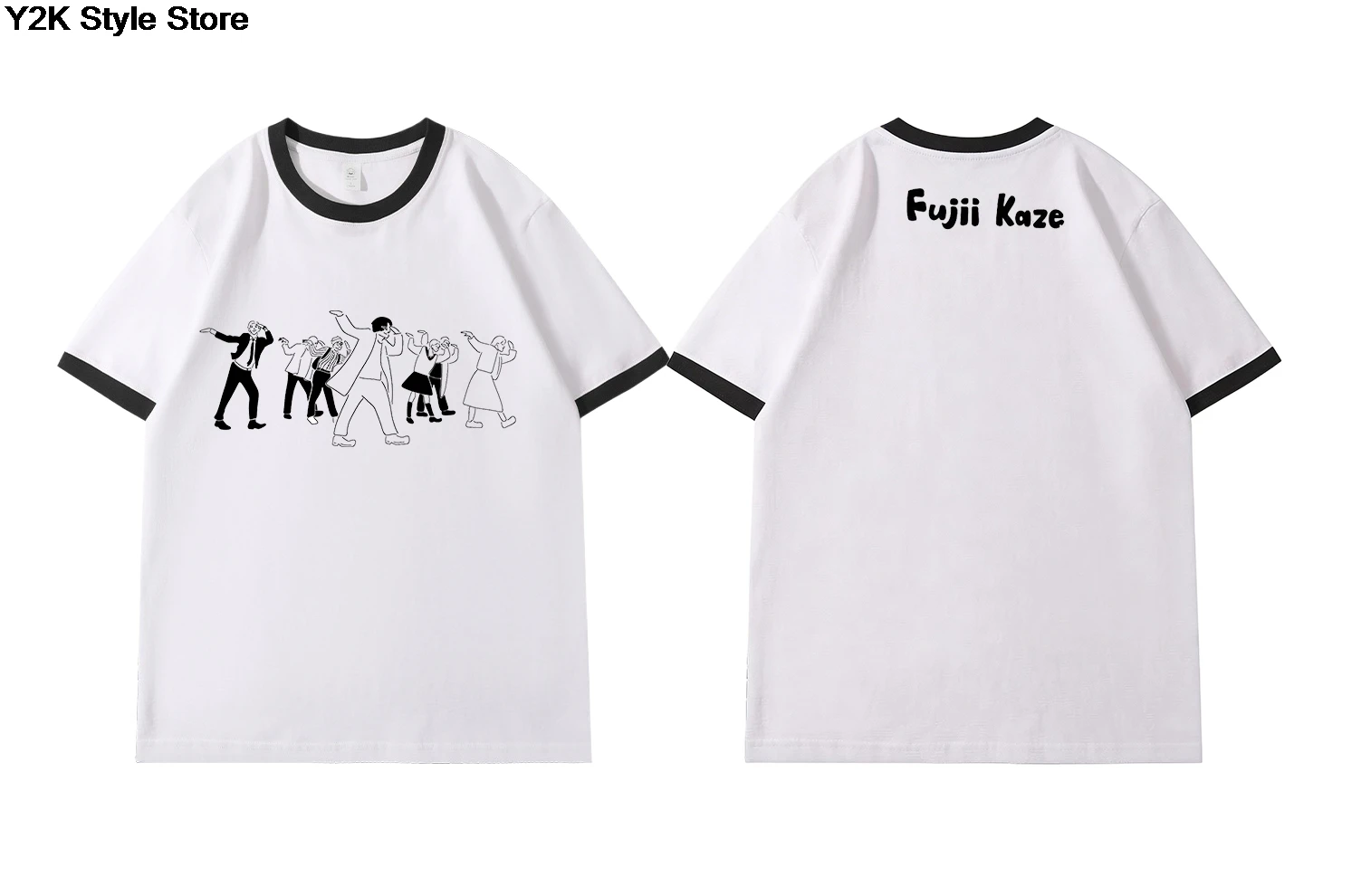 Camiseta de Algodão Fujii Kaze / ふじい かぜ, Manga Curta, Moda para Festival de Música Kirari (Tshirts Streetwear Top para Homens e Mulheres, Presente par