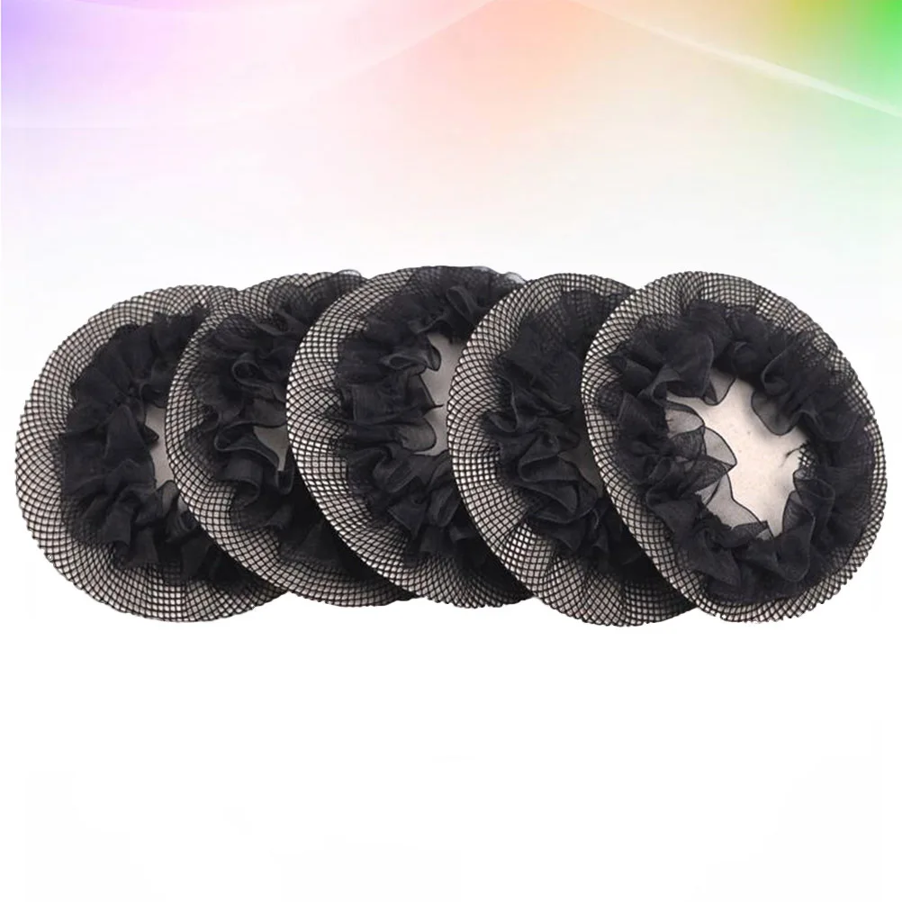 

5pcs Bun Nets Black Reusable Lightweight Breathable Hair Accessories For Women Girls Ballet Dance Wedding Hair Styling Tools