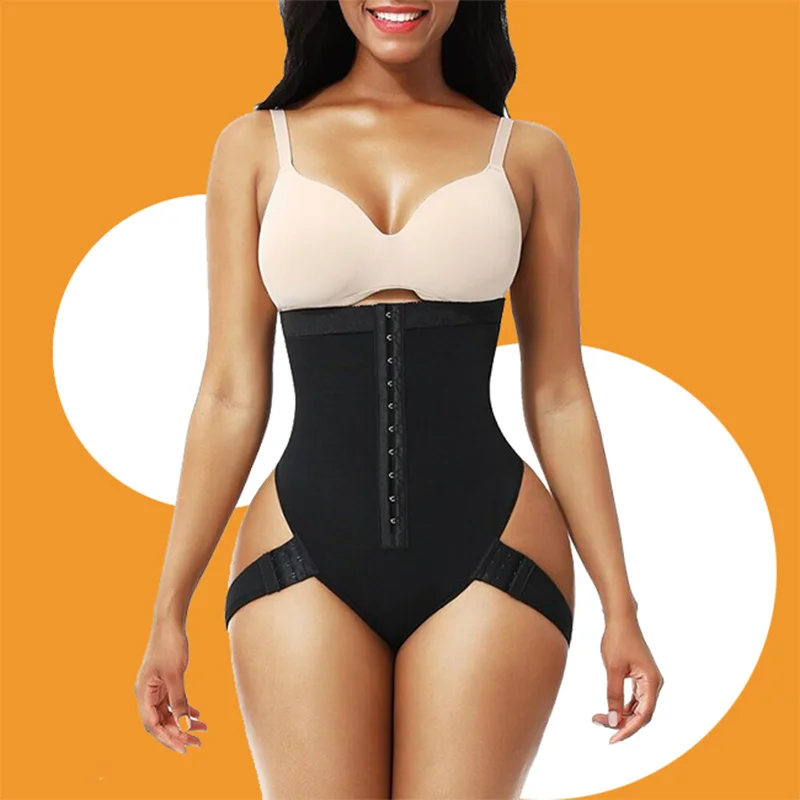 커프 배 트레이너 여성 뛰어난 Shapewear 2-IN-1 높은 허리 엉덩이 리프팅 바지 블랙 개인 건강 관리