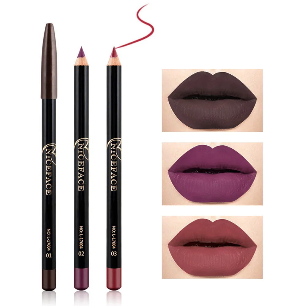 Smooth Colorful Moisturizing Waterproof Cosmetic Tools Long Lasting Lip liner Pen Matte Lipliner Lip Pencil Lipstick