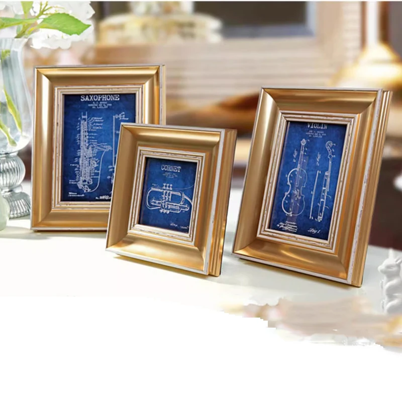 1 Piece European Style Photo Frame Square 4 Inch rectangle 6 7 10 Inch Photo Frame Ornaments  Family Decoration Picture Frame