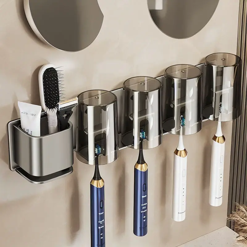 Wall-Mounted Electric Toothbrush & Razor Holder