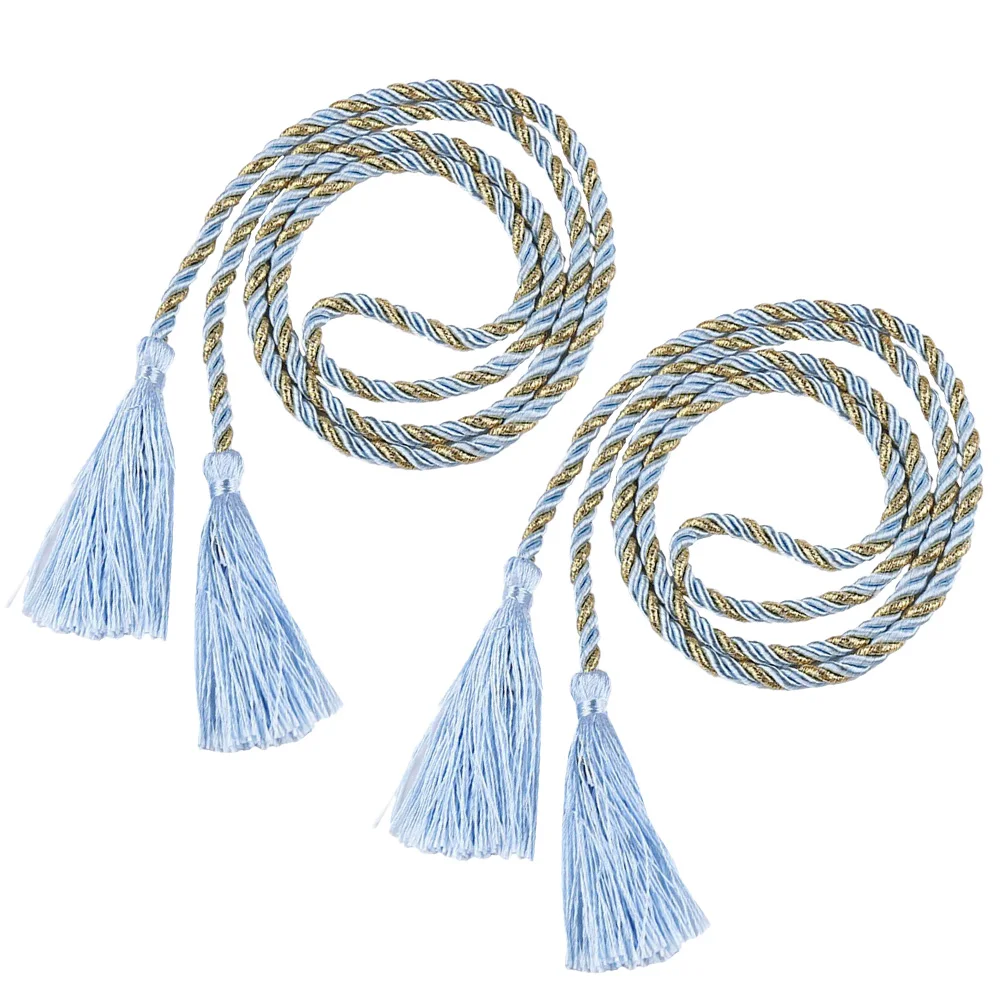 

2Pcs Curtain Tie Rope Tassel Cotton Tiebacks Elegant Window Drapes Holder for Home Office Living Room Curtain Bandage