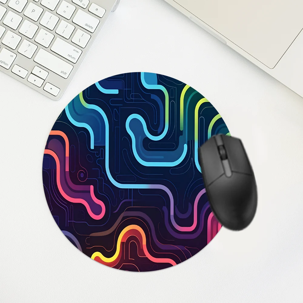 لوحة ماوس متاهة ملونة بتصميم كرتوني XXL قاعدة مطاطية للألعاب مع حافة مخيطة وسادة مكتب غير قابلة للانزلاق ملحقات مكتبية كبيرة #4