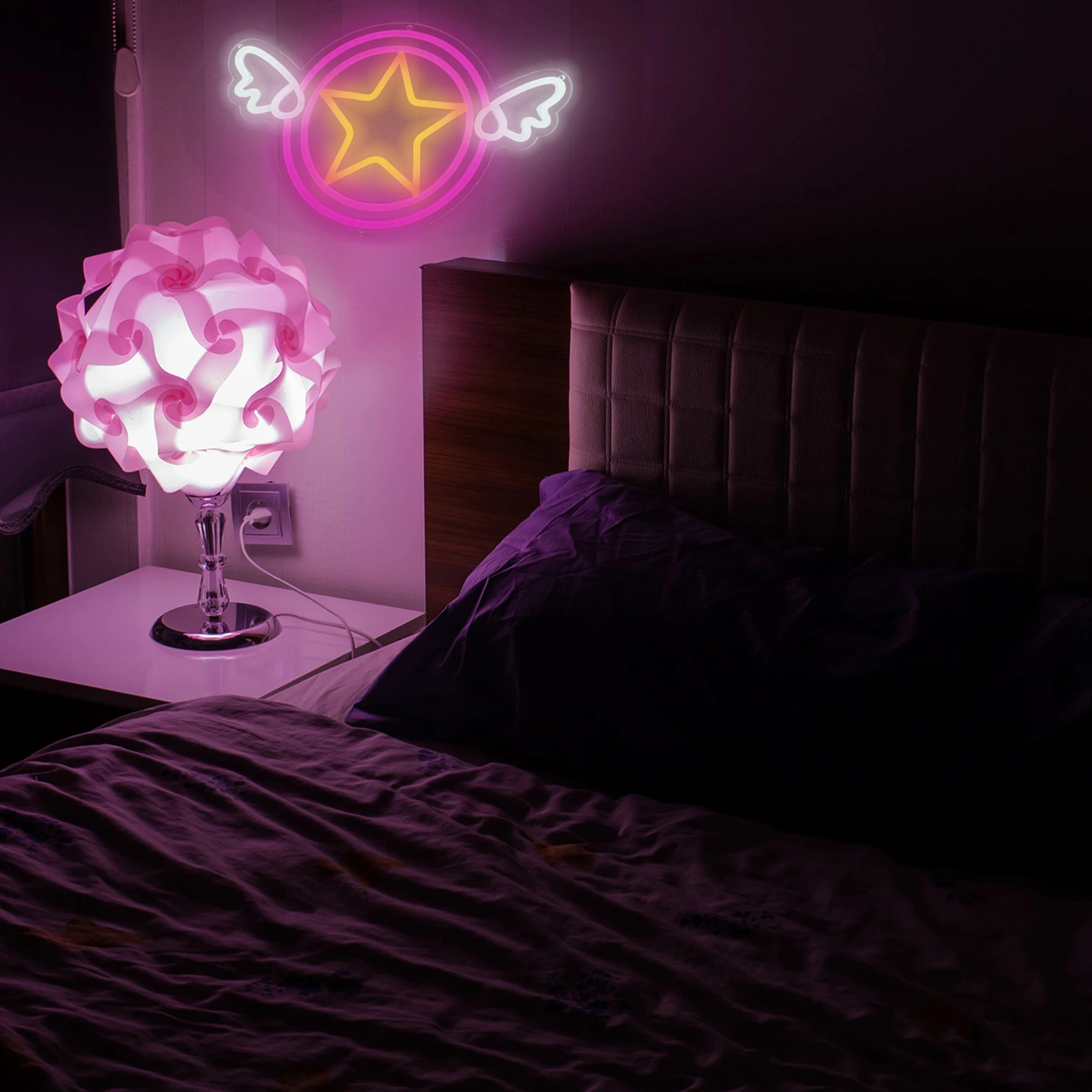 Imagem -06 - Sailor Moon Anime Pendurado Led Light Sinal de Néon Vara Mágica Kawaii Casa Quarto Festa de Aniversário Decoração da Parede Presentes