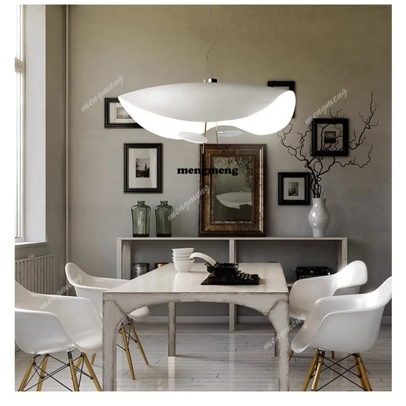 

Italian living room dining room chandelier light luxury designer bedroom gold leaf lamp