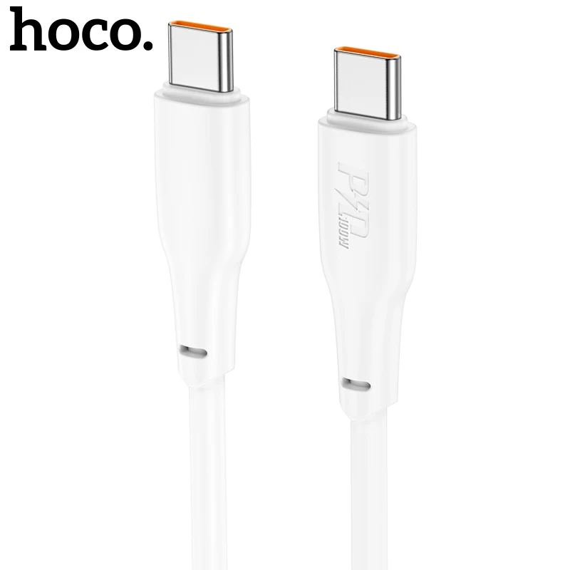 HOCO 1M/2M PD100W USB C to USB C Phone Fast Charging Cable For iPhone 15/14/13 Pro Max Wired Cord 20V 5A PD Charging For Laptop