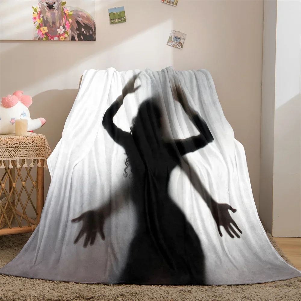 Beauty Shadow Black Get Naked Funny and Sexy Theme Flannel Throw Blankets Super Soft Family Car Sofa Bed Decoration for Adults