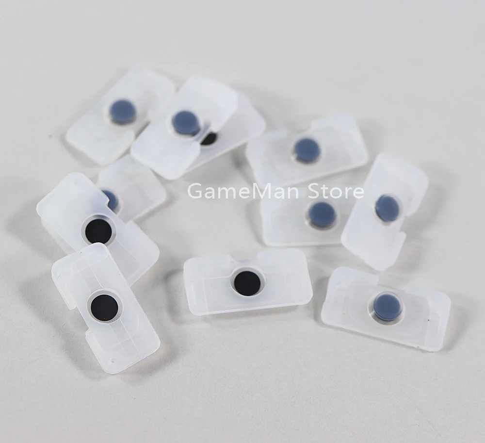 PS4 용 100pcs JDS-050 5.0 PS4 홈 키 컨트롤러 용 홈 전도성 고무 패드 투명 버튼 접촉 고무