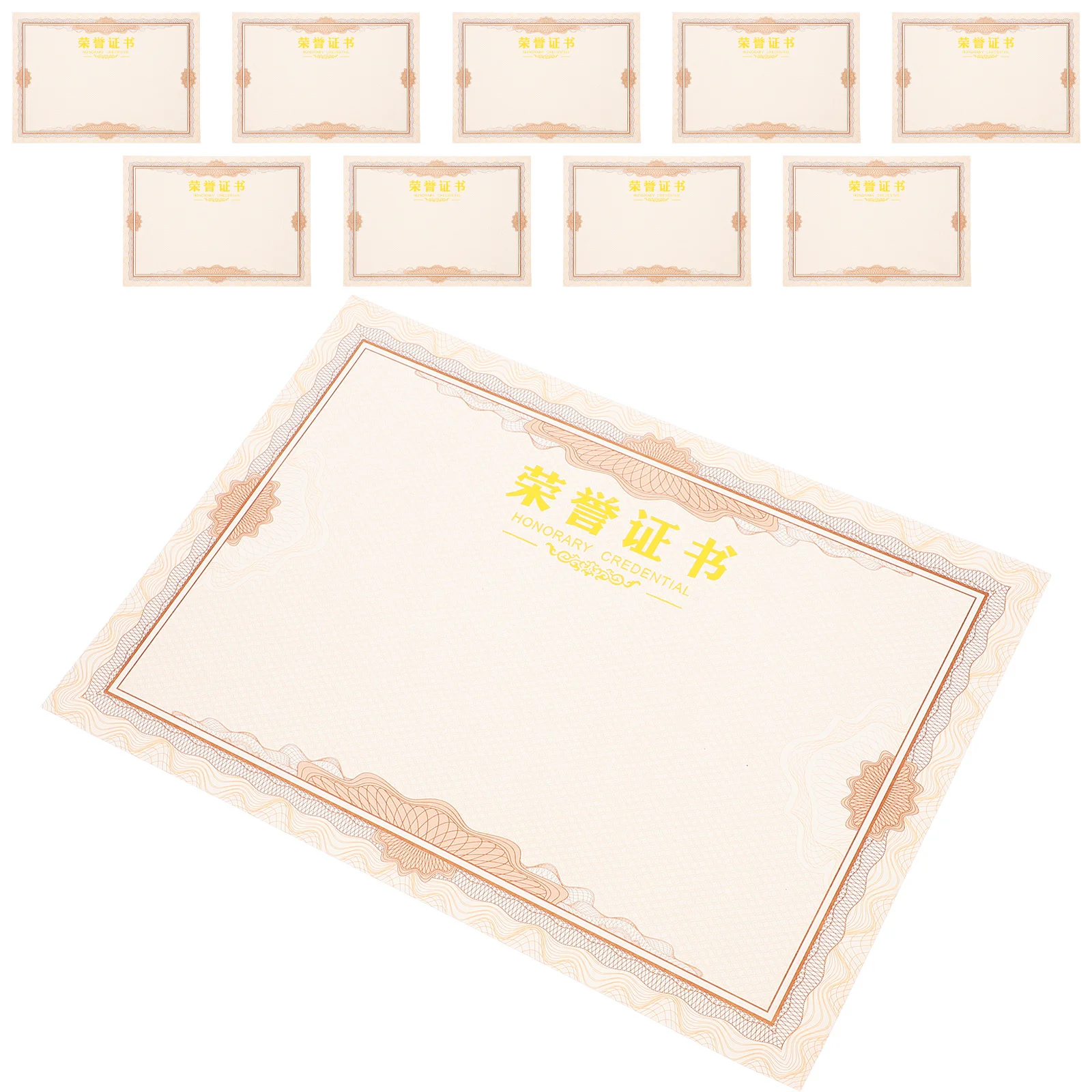 50 Stück leeres Zertifikatspapier für Auszeichnungen, Abschluss, Ehre, Diplom-Papier, Schule, Anerkennung, leere Zertifikate