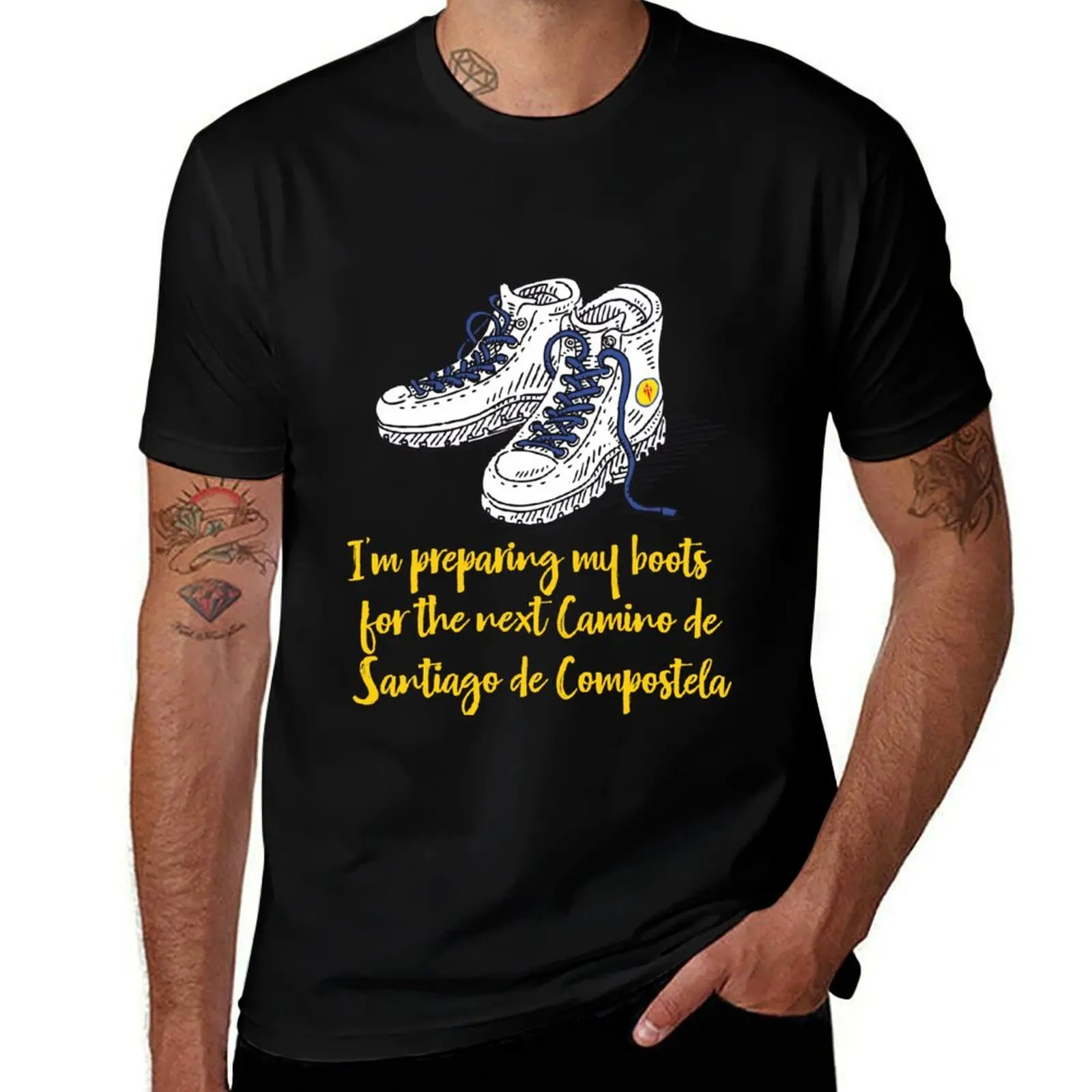 

i'm preparing for the next camino de Santiago de Compostela T-Shirt Worker Basic Short Sleeve Tee