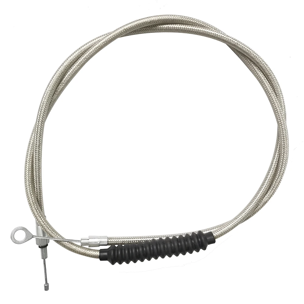 70-3/4 Inch 180cm Braided Stainless Steel Clutch Cable for Harley-Davidson 87-06 FLT,87-06 FLST,87-06 FXST,87-06 FXSTC