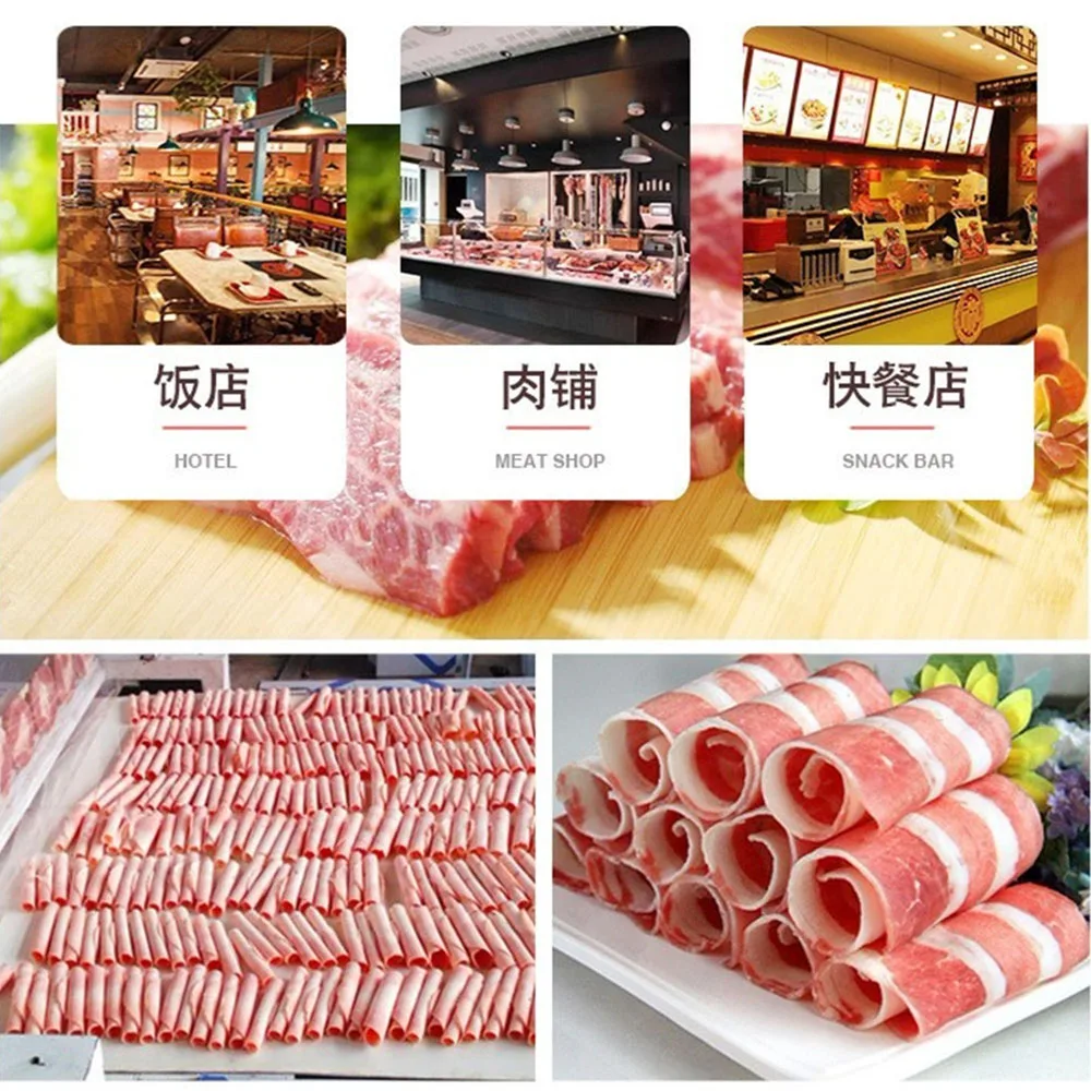 Máquina de corte de carne congelada automática cortador de carne salsicha bacon carne de carneiro máquina de corte