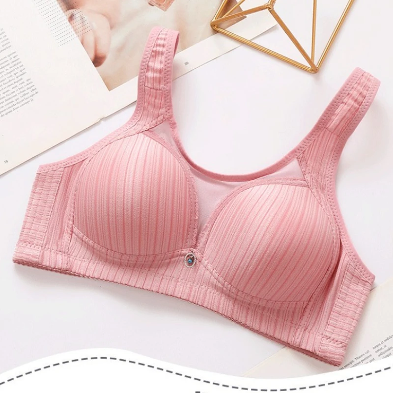 

Comfort Plus Size Bra No Wire Seamless Adjustable Invisible Bra for Women Wide Elastic Band for Full Support Everyday Wear