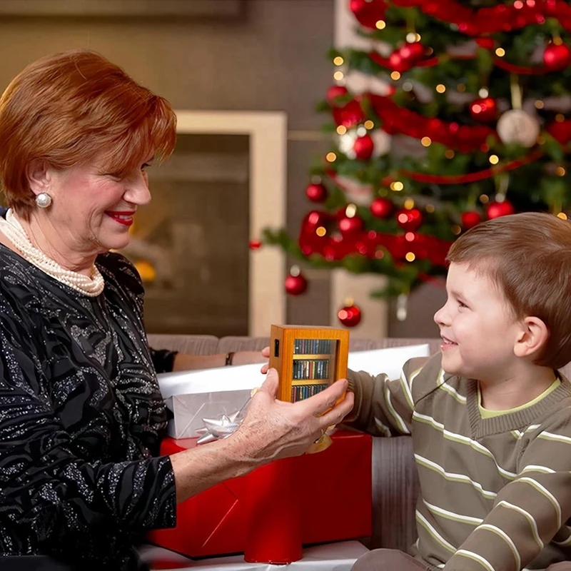 ABKY-Anxiety Bookshelf رف كتب صغير زخرفة رف كتب مصغر يهز مكتبة كتاب القلق الخاصة بك مع 60 قطعة كتب صغيرة #5