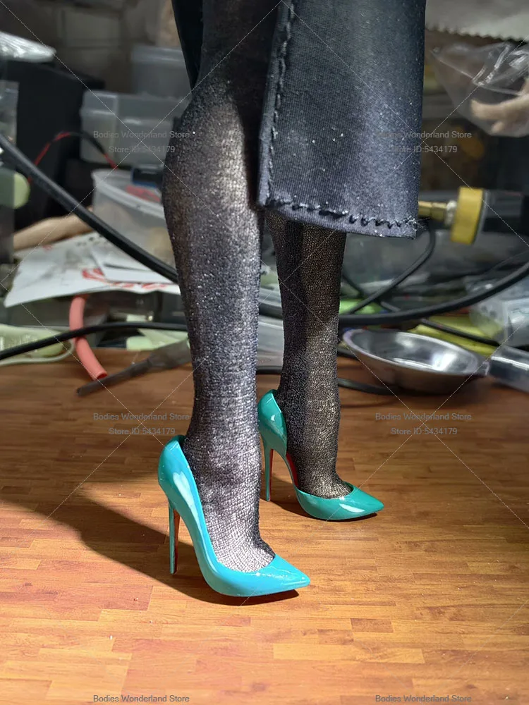 Handmade 1/6 Scale Female Soldier One -piece Sharp Pointed Sexy Shallow High-heeled Shoes For 12inch Action Figure Doll